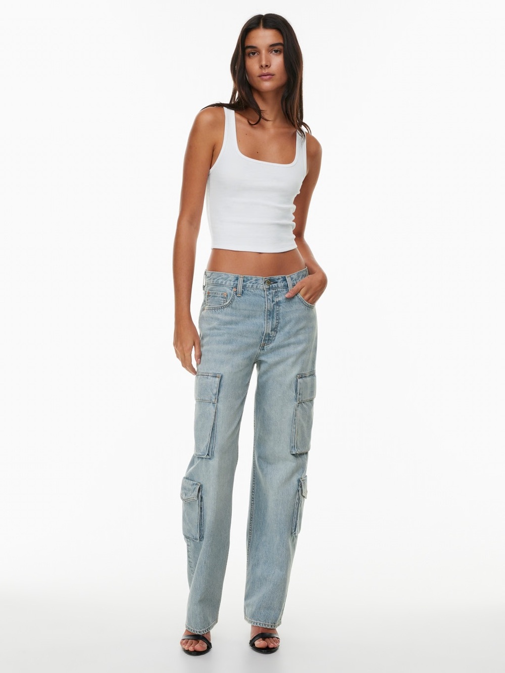 Aritzia 90’s edie low rise cargo jeans denim forum